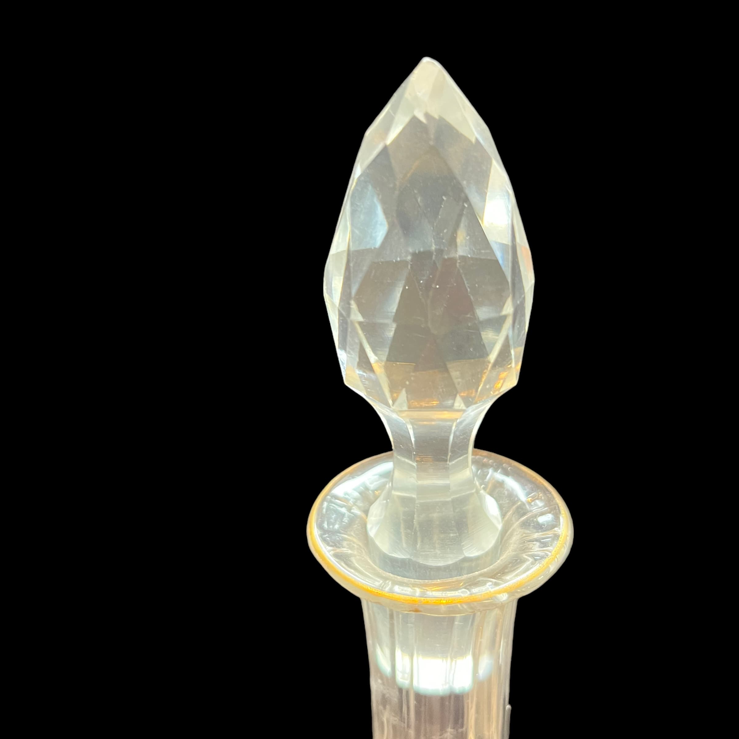 Beautifully etched and gilded Crystal decanter - Regular - Thumbnail 4