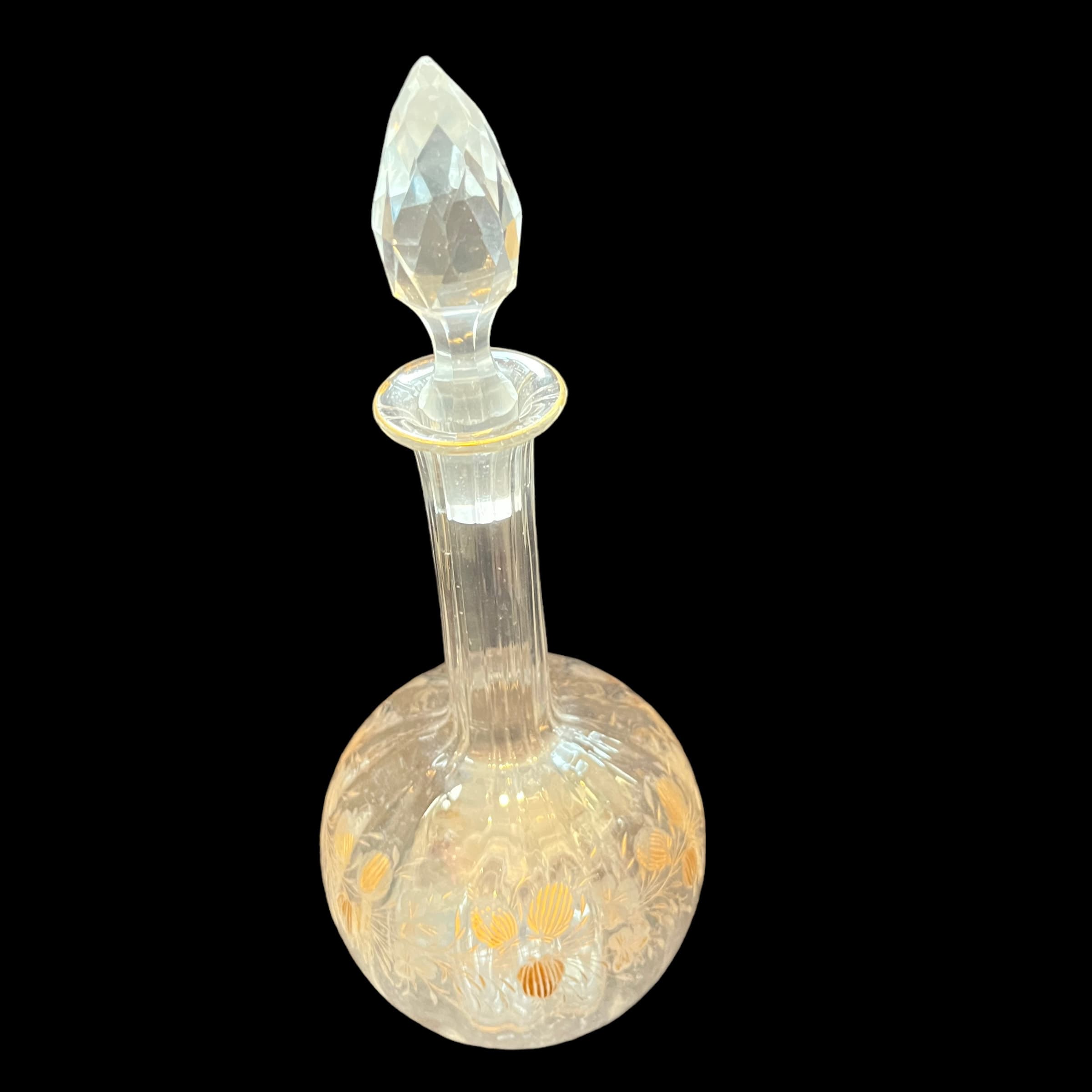 Beautifully etched and gilded Crystal decanter - Regular - Thumbnail 10
