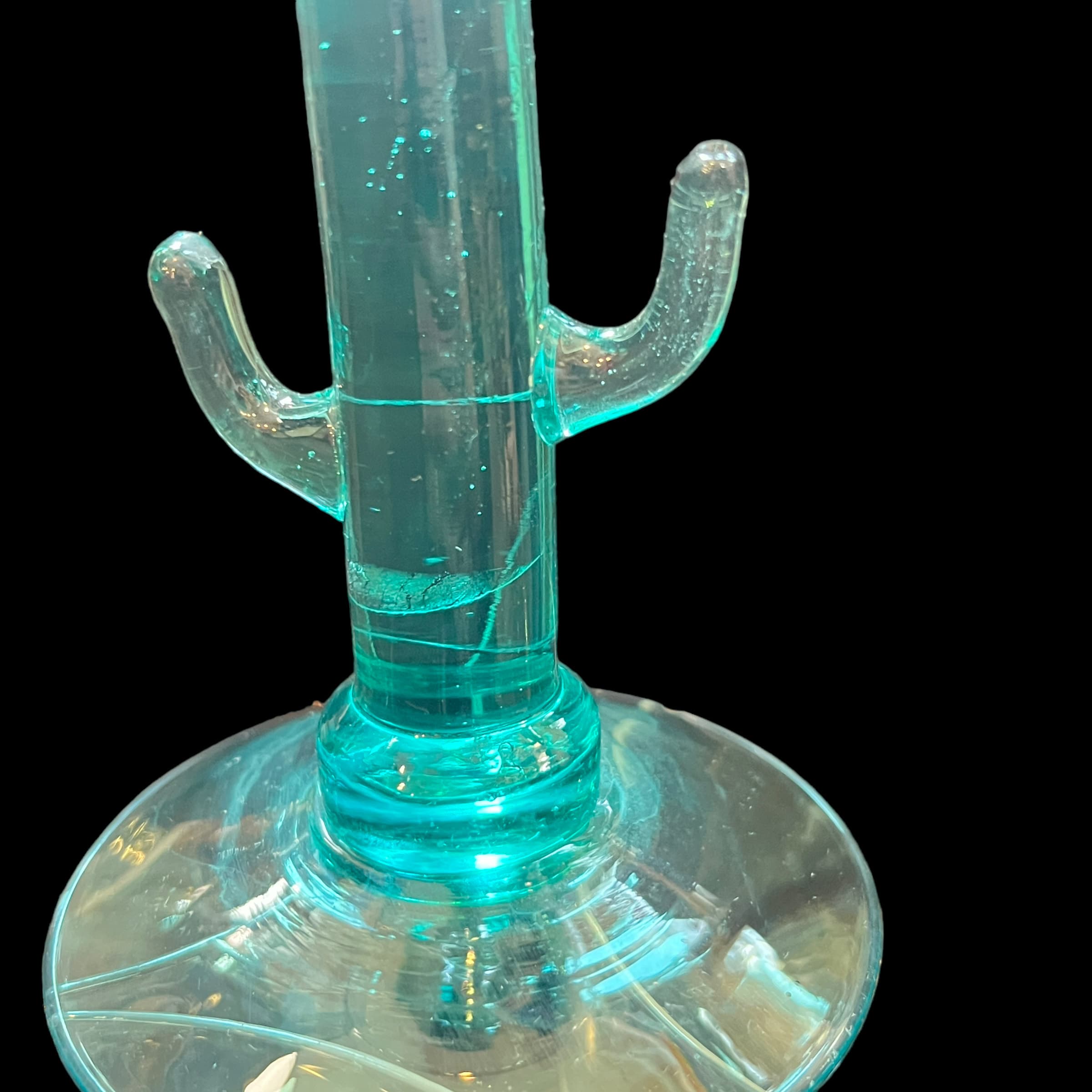 4 Handblown Cactus Margarita GLasses - Regular - Thumbnail 4