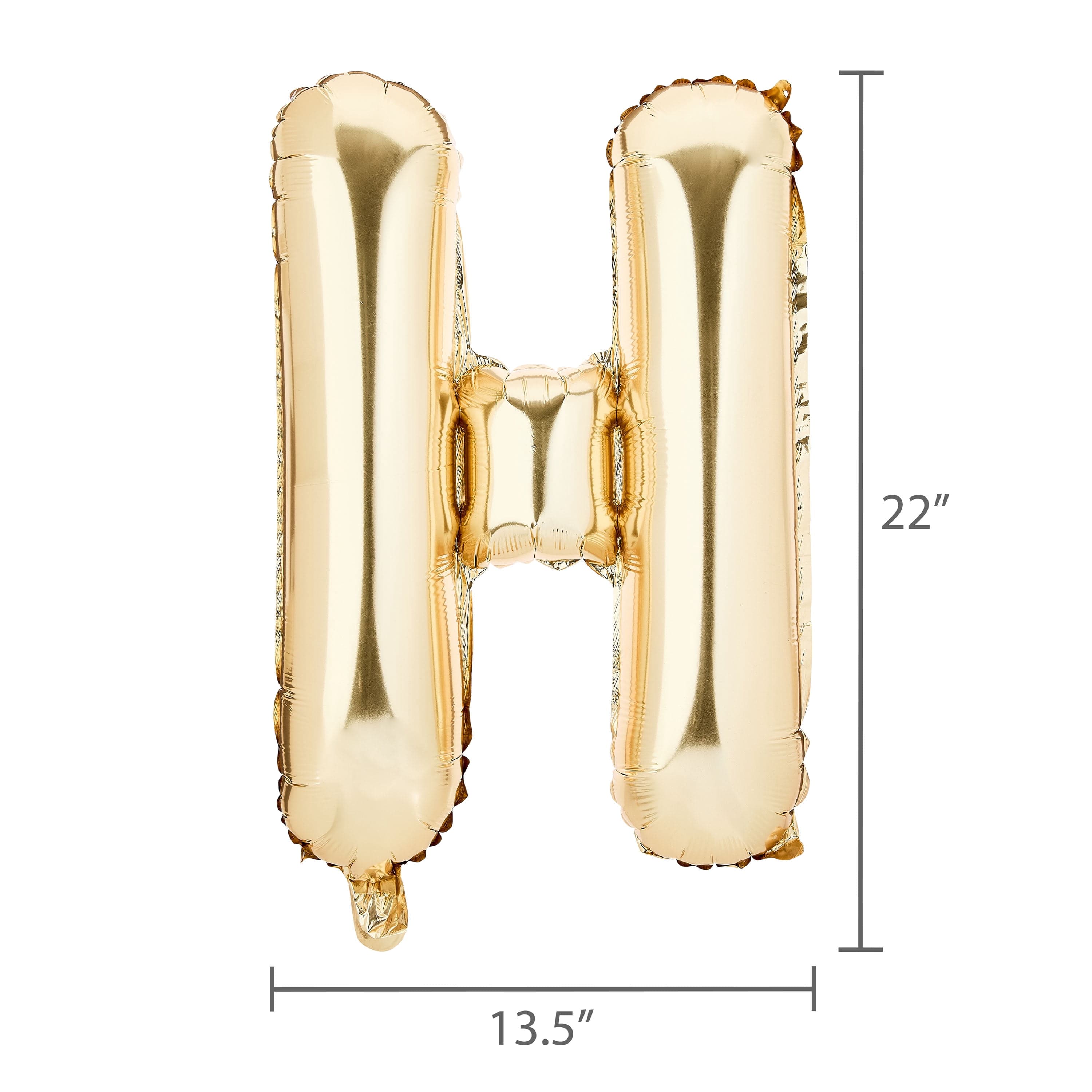 Gold Happy Birthday Air-Filled Balloon Banner  16 Pieces  by Way to Celebrate - Thumbnail 6