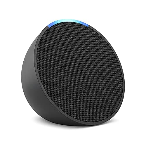 Echo Pop (1st Gen) Full Sound Compact Smart Speaker with Alexa, Charcoal