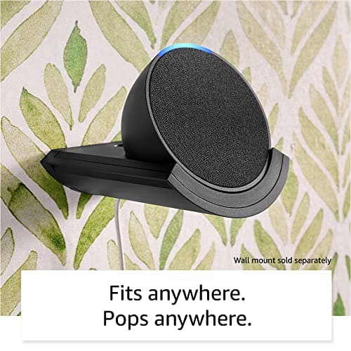Echo Pop (1st Gen) Full Sound Compact Smart Speaker with Alexa, Charcoal - Thumbnail 8