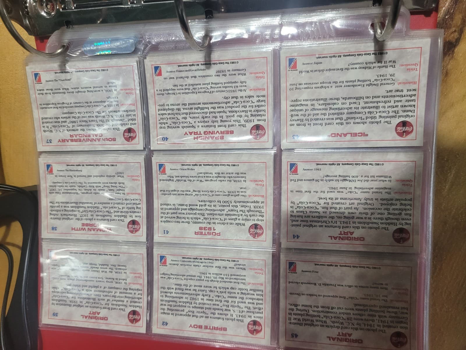 Vintage Coca-Cola Collectors Cards Binder + Sealed Pack + Bonus Collectibles - Thumbnail 9