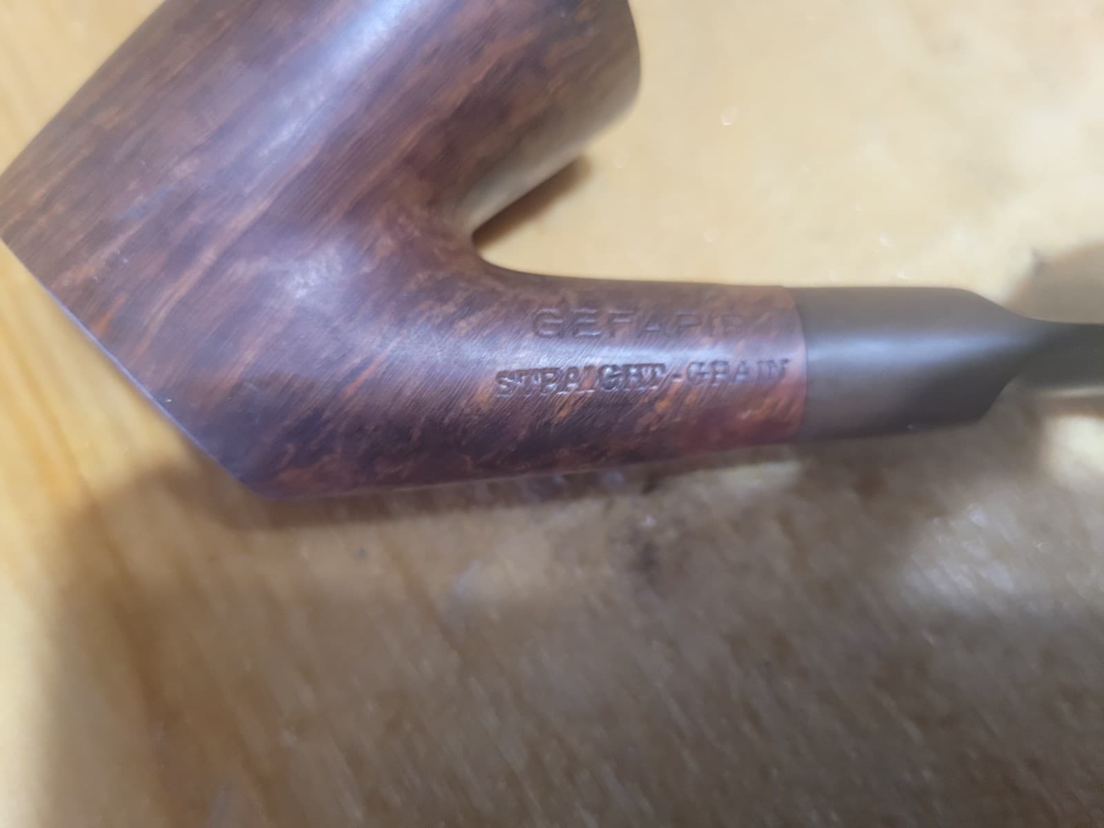 Vintage GEFAPIP Straight Grain Tobacco Smoking Pipe – Made in Germany - Thumbnail 3