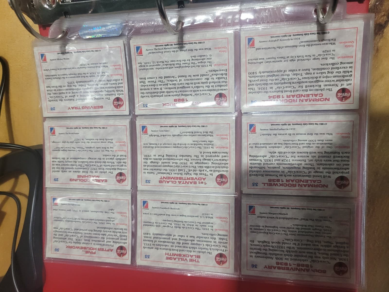 Vintage Coca-Cola Collectors Cards Binder + Sealed Pack + Bonus Collectibles - Thumbnail 7
