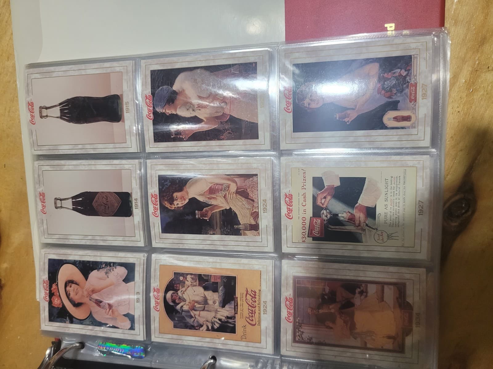 Vintage Coca-Cola Collectors Cards Binder + Sealed Pack + Bonus Collectibles - Thumbnail 4