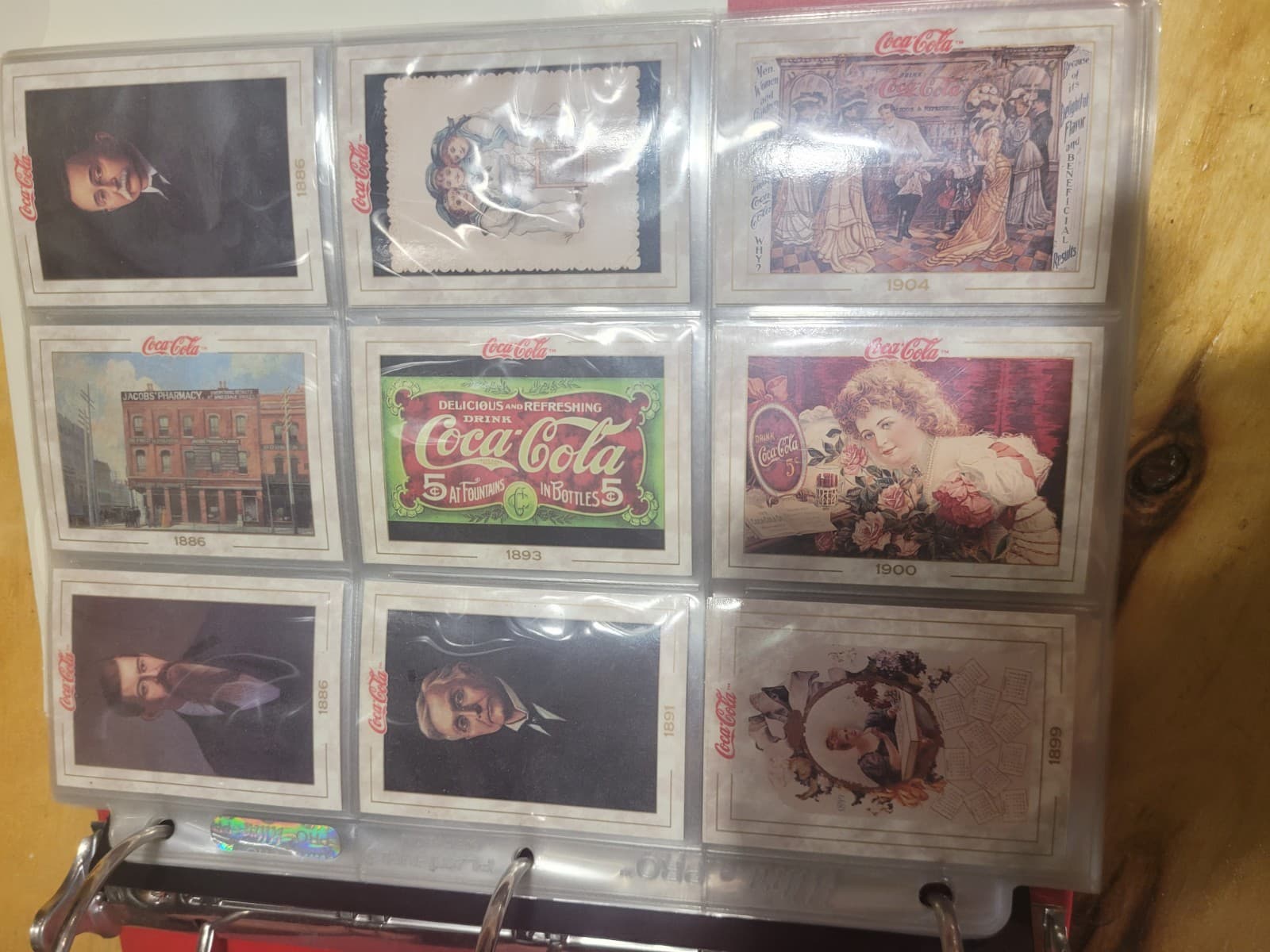 Vintage Coca-Cola Collectors Cards Binder + Sealed Pack + Bonus Collectibles - Thumbnail 2