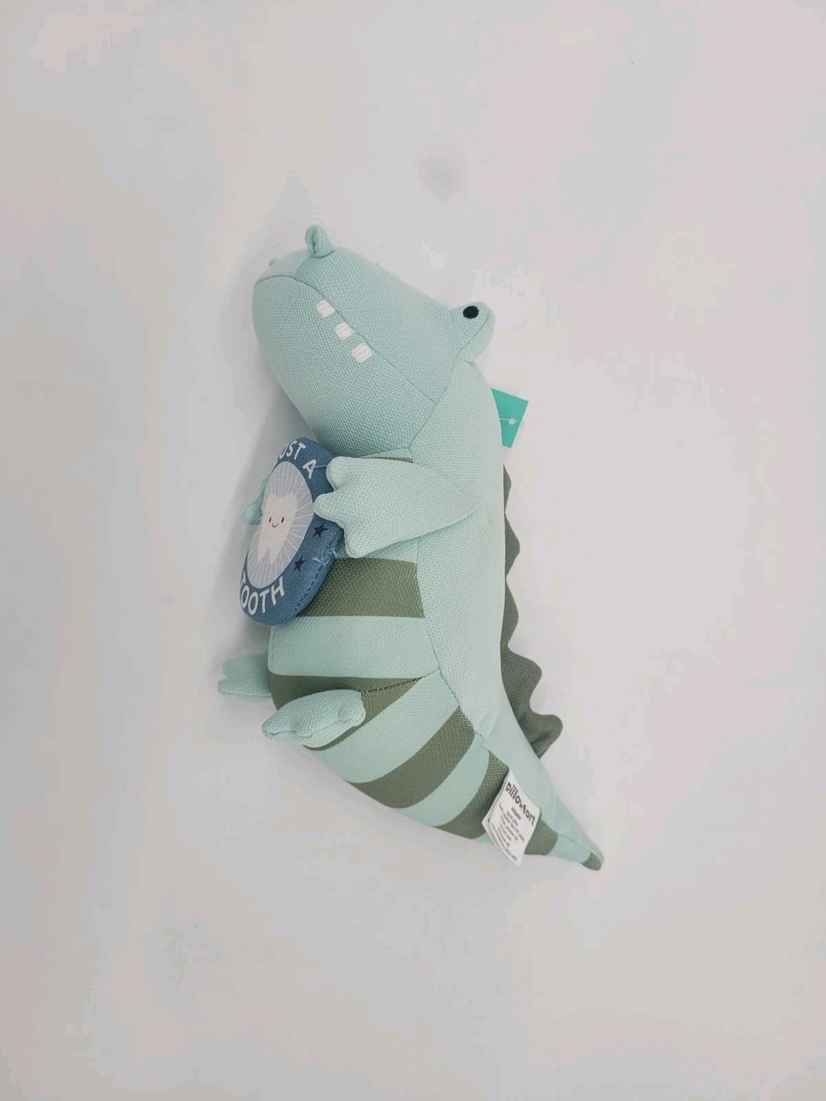 Pillowfort 12" Mint Green Alligator I LOST A TOOTH Kids' Plush Milestone Animal - Thumbnail 3