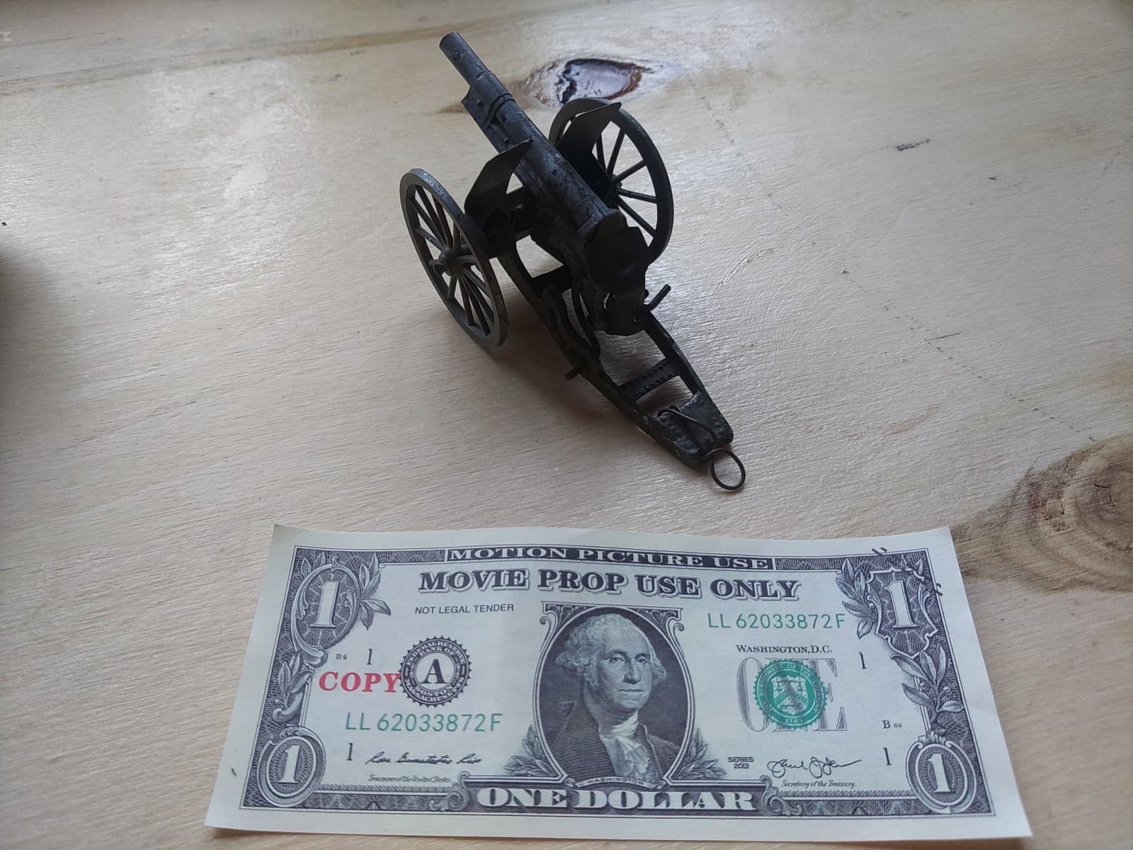 Vintage Cast-Metal Toy Cannon - Thumbnail 3