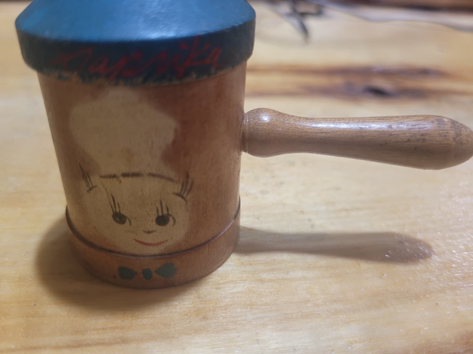 Vintage Wooden Chef Salt & Pepper Shakers – Farmhouse Kitchen Decor - Thumbnail 3