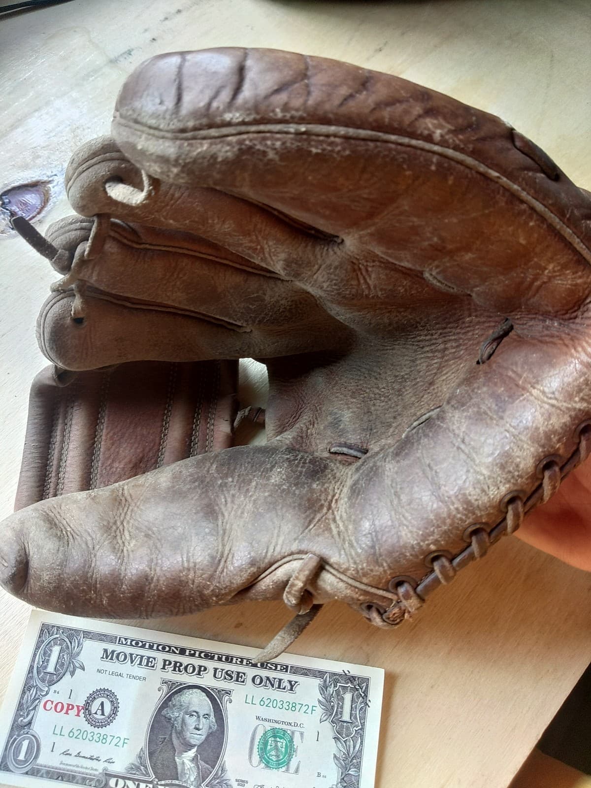 Vintage Spit- Ginger Leather Baseball Glove - Thumbnail 2