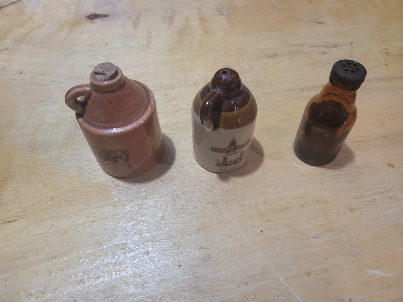 Vintage Miniature Bottle Collection – Little Brown Jug, Texas Stoneware Jug & Fo - Thumbnail 6