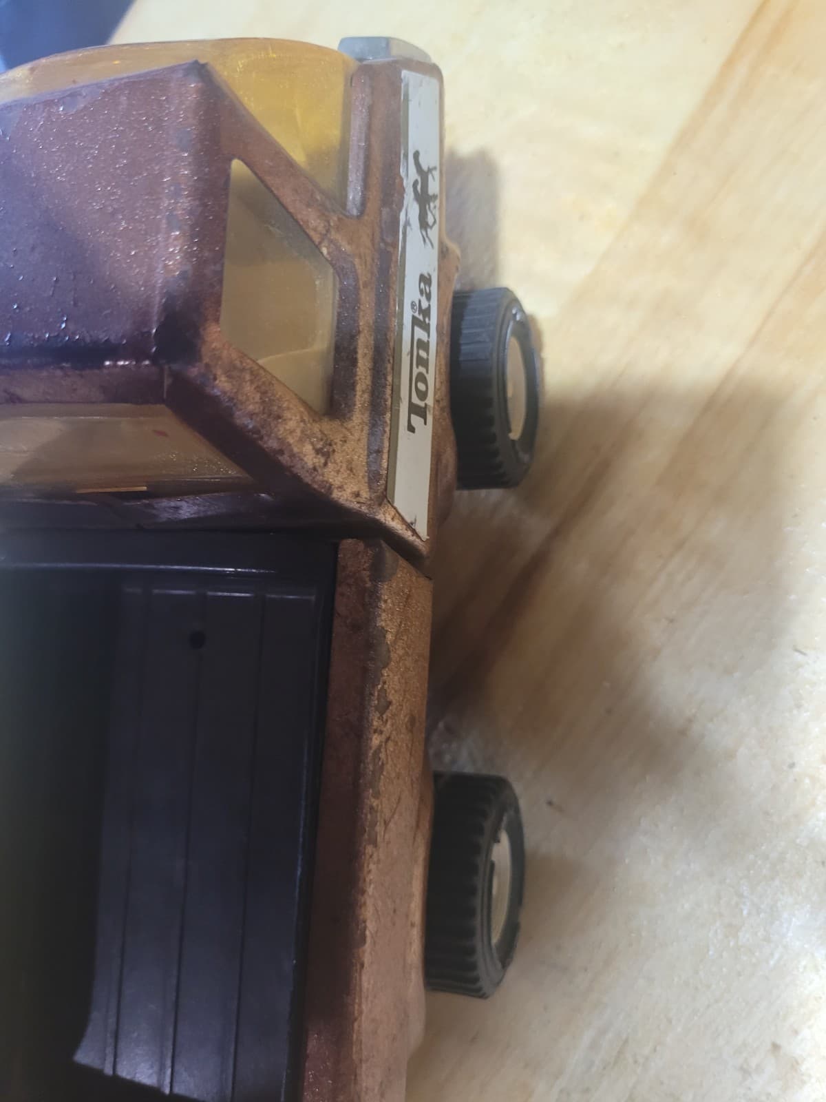 Vintage Tonka Pickup Truck – Brown Pressed Steel – Classic Collectible Toy - Thumbnail 4