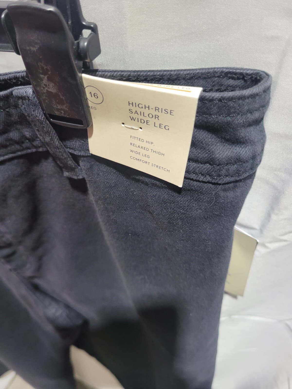 Size 16 Black Sailor leg jeans - Thumbnail 2