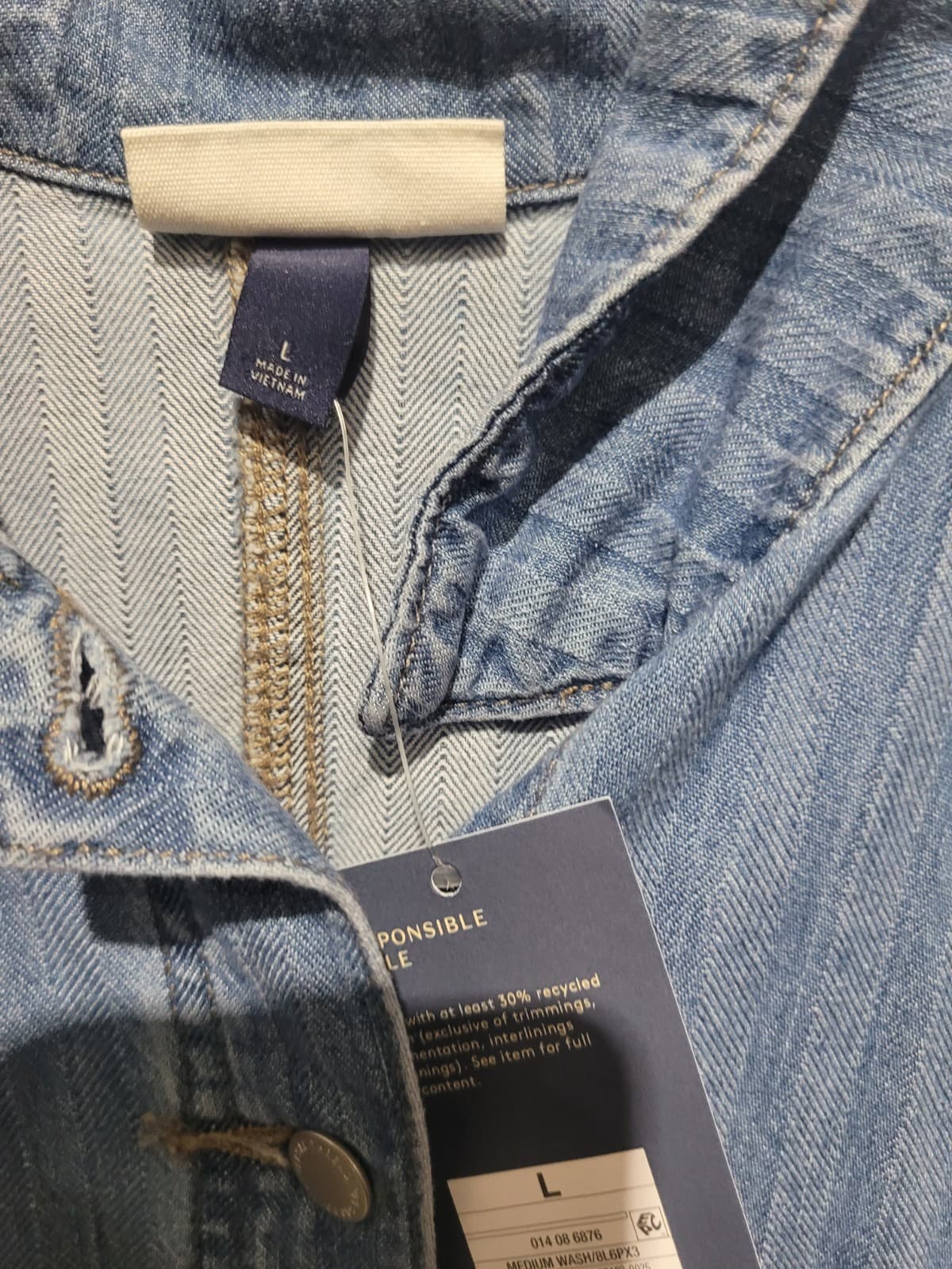 SIZE LARGE Jean Dress - Thumbnail 2