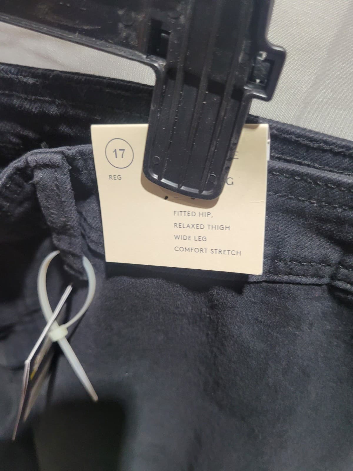 Size 17 Black Sailor Leg Jeans - Thumbnail 2