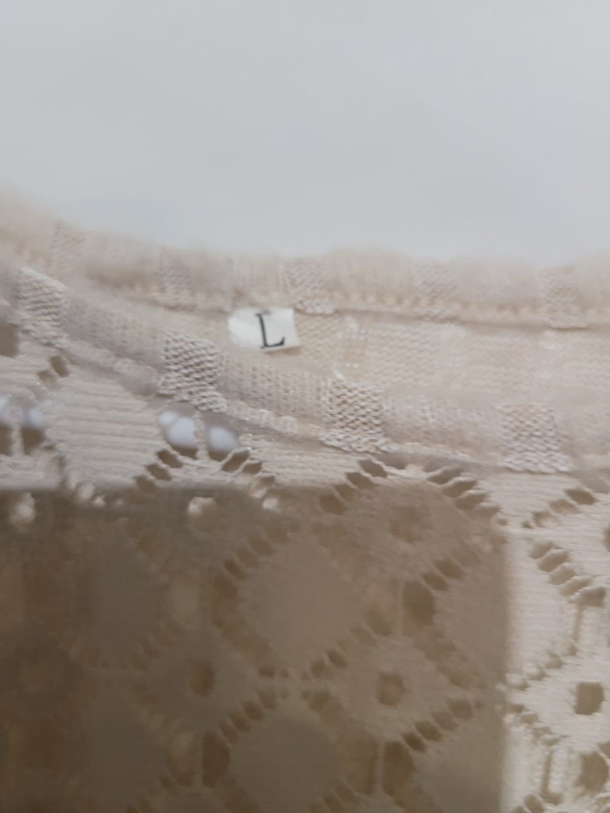 SIZE LARGE Cream Long Sleeve Shirt - Thumbnail 2