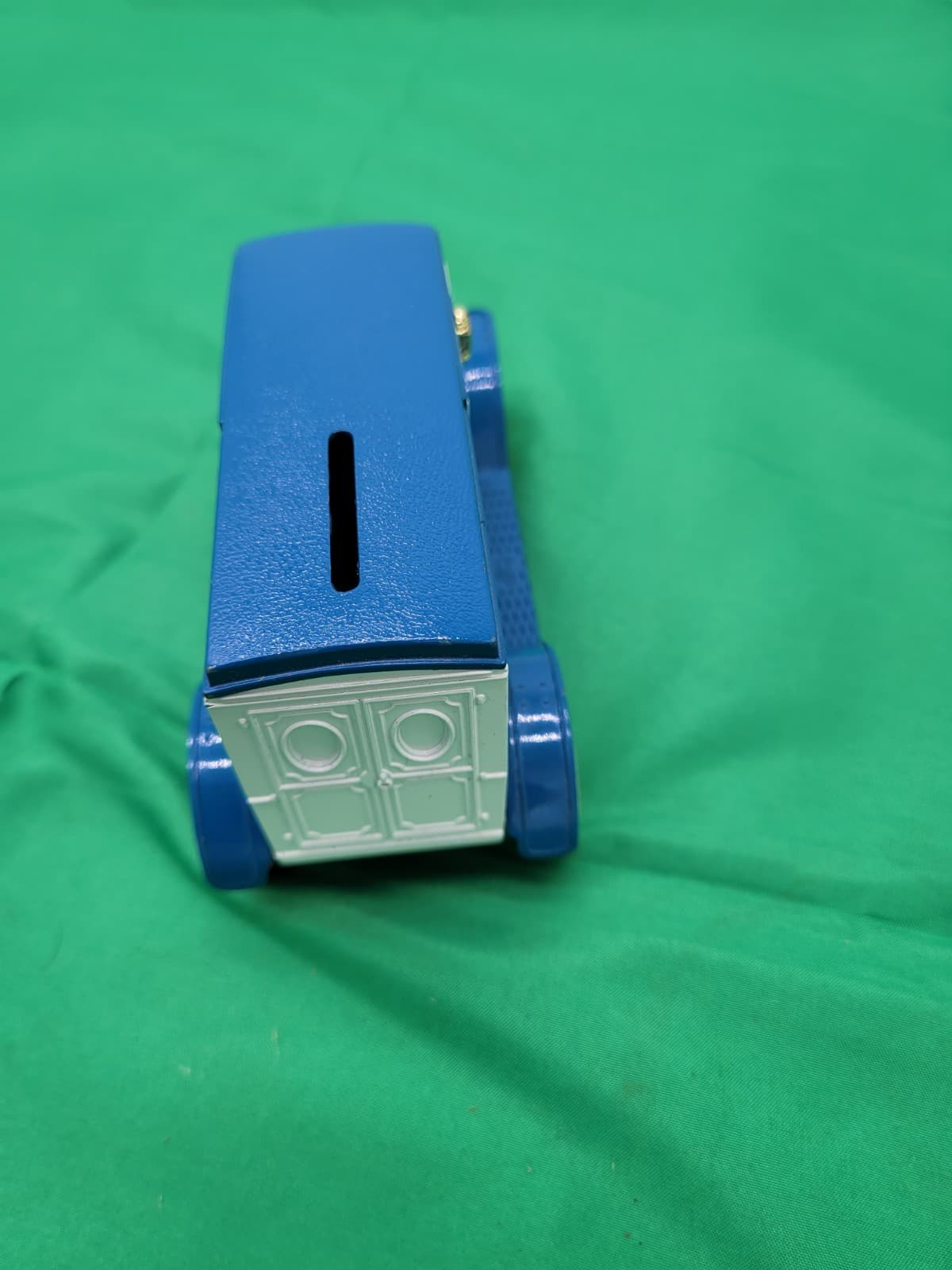 Vintage Jim Beam Bottle Club District Nine Delivery Truck Coin Bank Blue White - Thumbnail 2