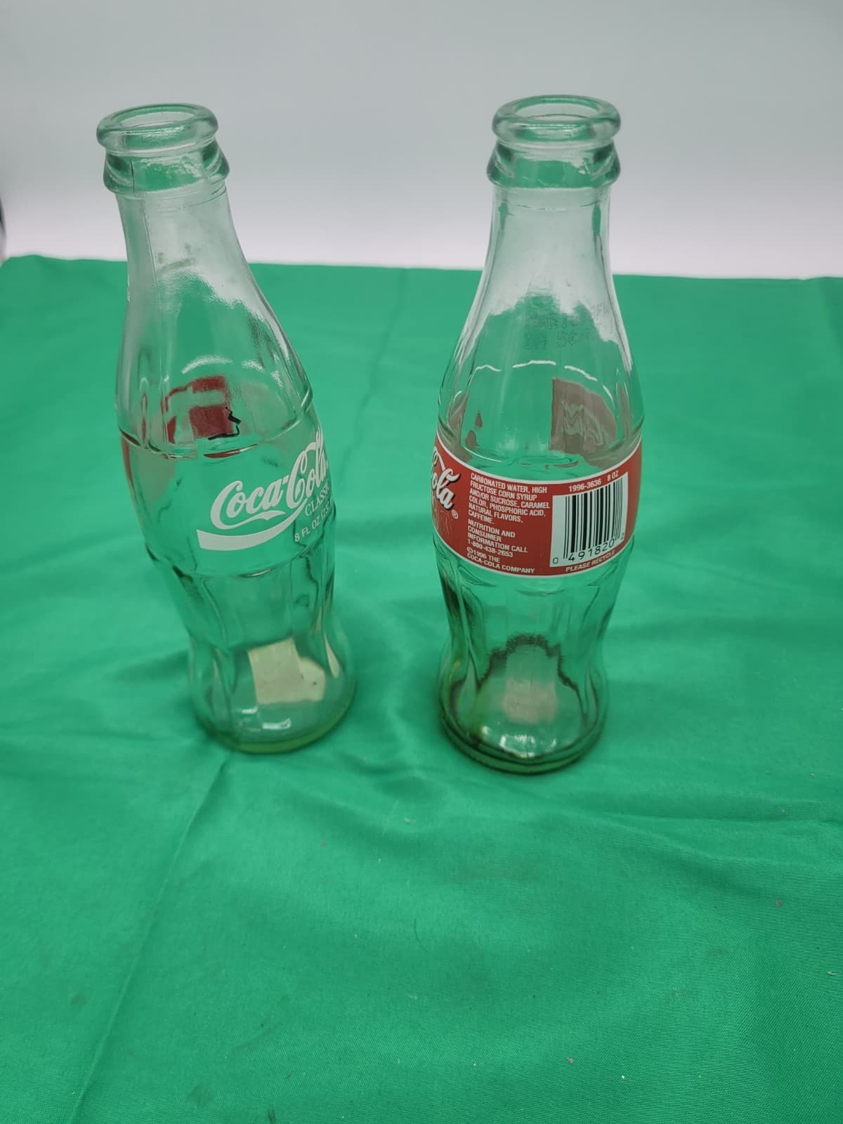 Vintage Coca-Cola Glass Bottles Lot of 2 1994 Holiday Commemorative Coke Classic - Thumbnail 4