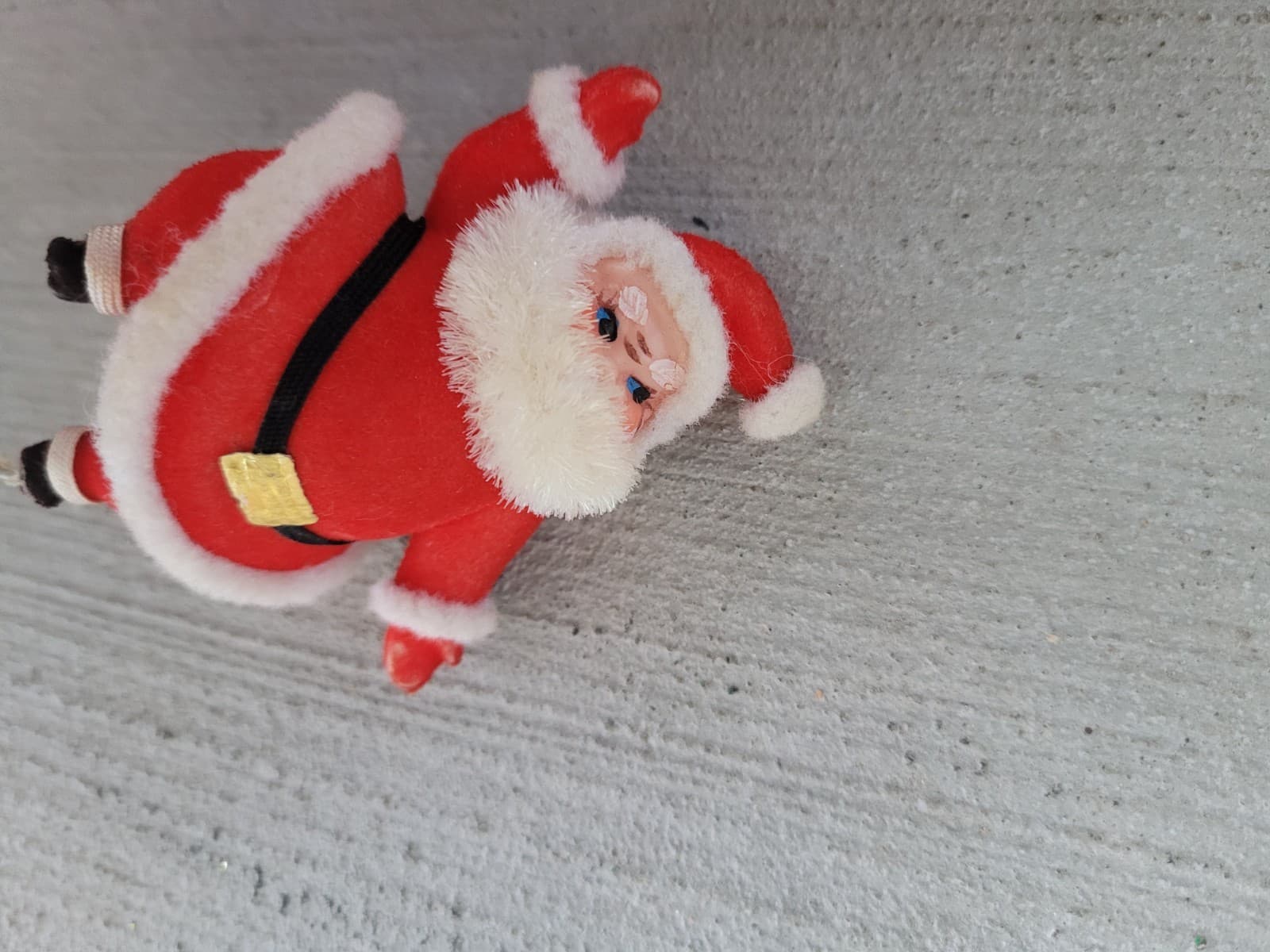 Vintage Christmas Felt Santa Claus Pick Decoration Holiday Decor JAPAN - Thumbnail 2