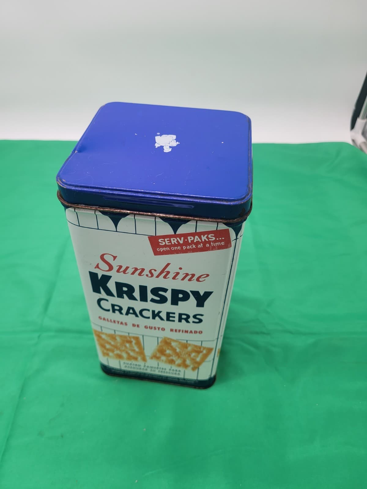 Vintage Sunshine Krispy Saltines Metal Tin Cracker Advertising Kitchen Storage T - Thumbnail 5