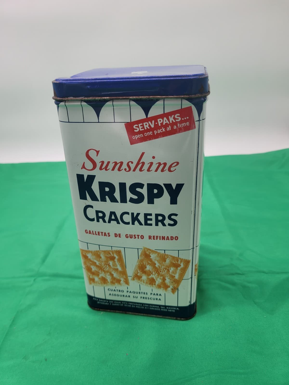 Vintage Sunshine Krispy Saltines Metal Tin Cracker Advertising Kitchen Storage T - Thumbnail 4
