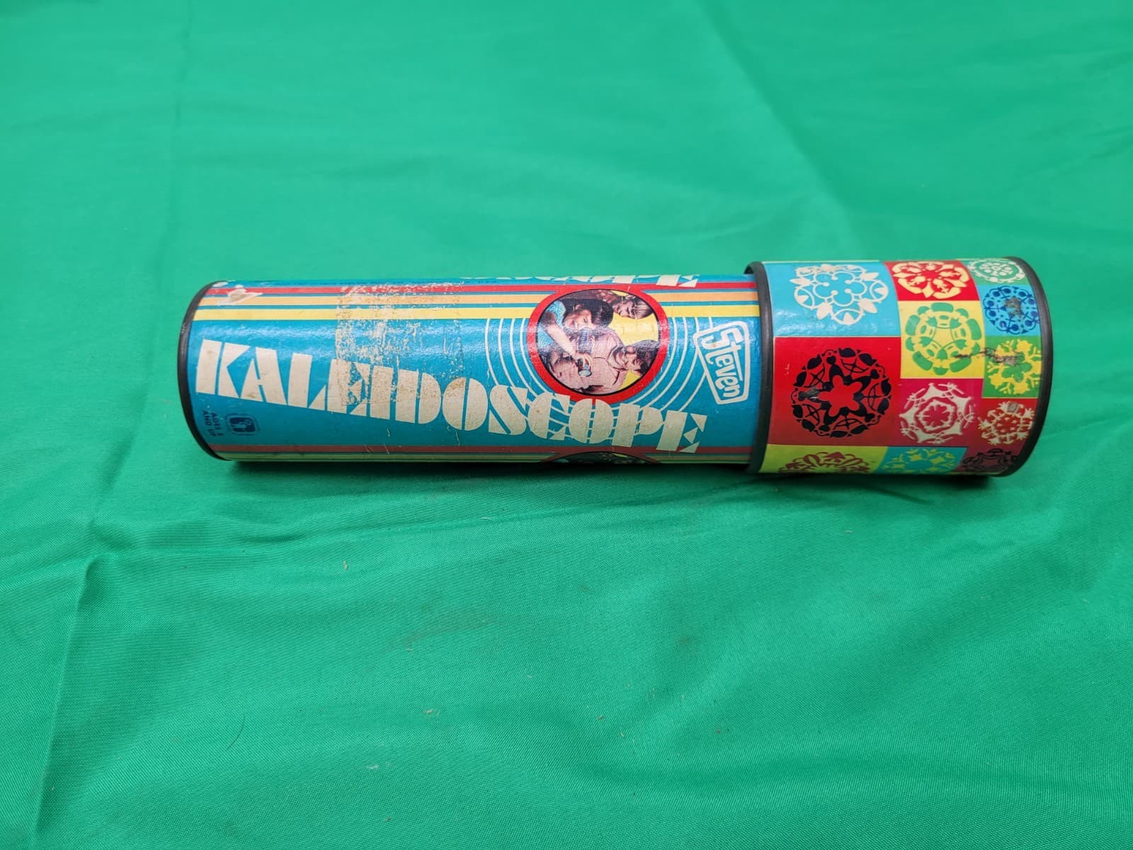 Vintage Steven Kaleidoscope Tin Toy Color Changing Tube Retro 1970s Toy - Thumbnail 5