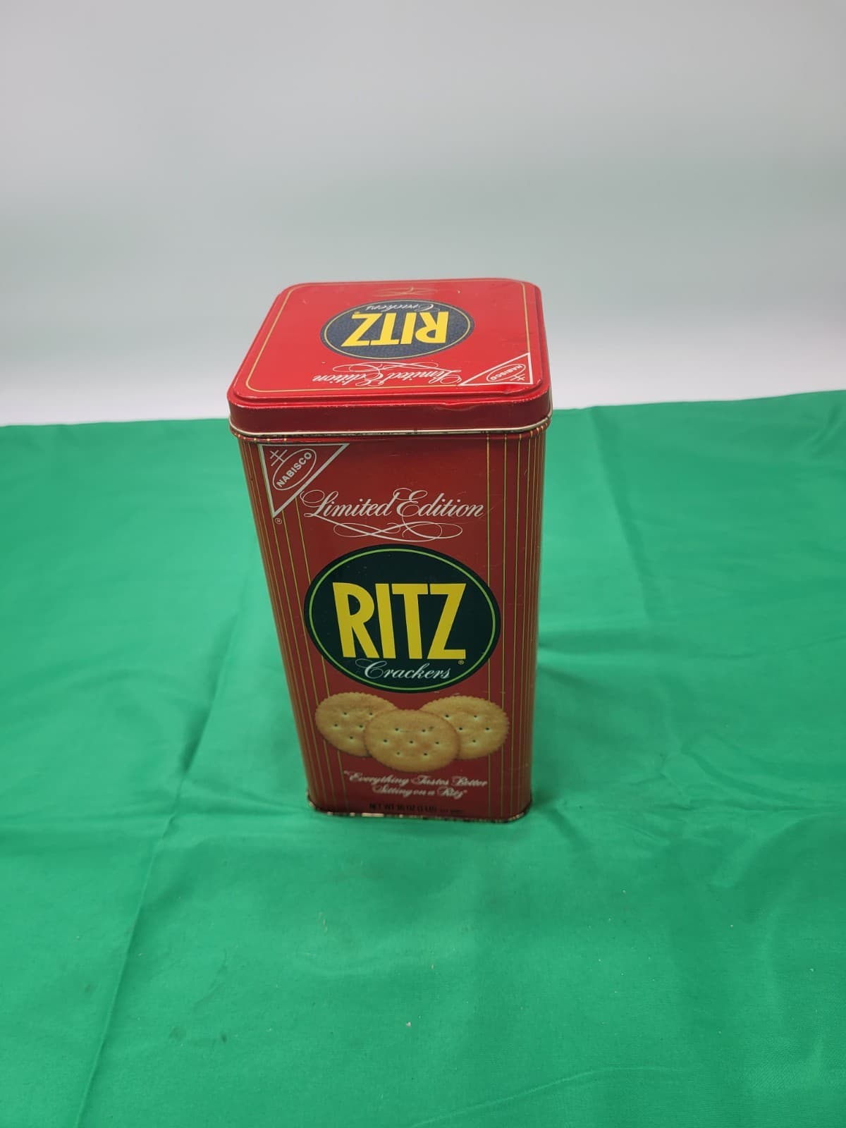 Limited Edition Ritz Crackers Tin Nabisco Red Metal Storage Collectible Cookie T - Thumbnail 3