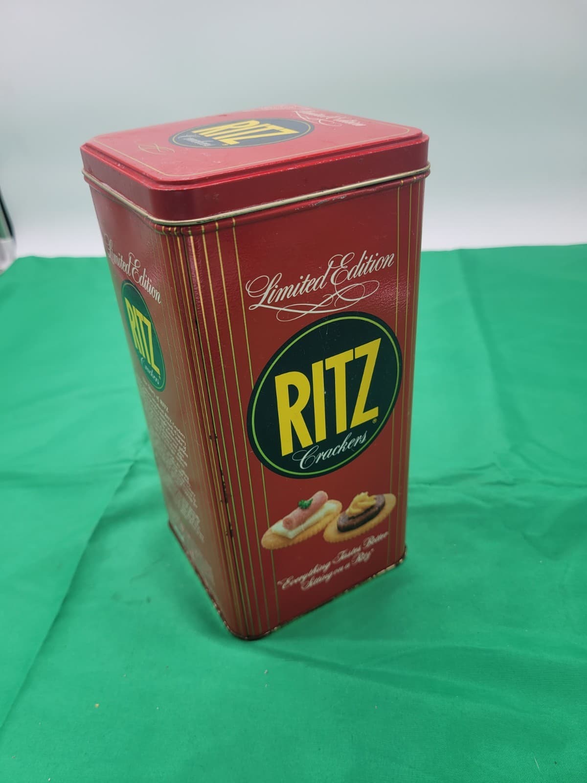 Limited Edition Ritz Crackers Tin Nabisco Red Metal Storage Collectible Cookie T - Thumbnail 6
