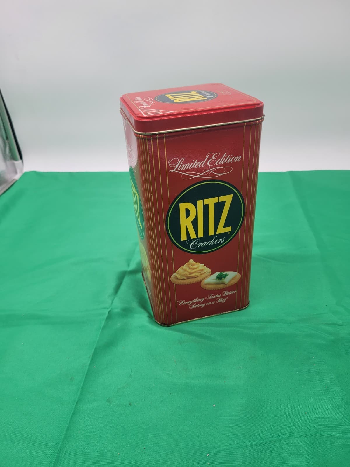 Limited Edition Ritz Crackers Tin Nabisco Red Metal Storage Collectible Cookie T - Thumbnail 4