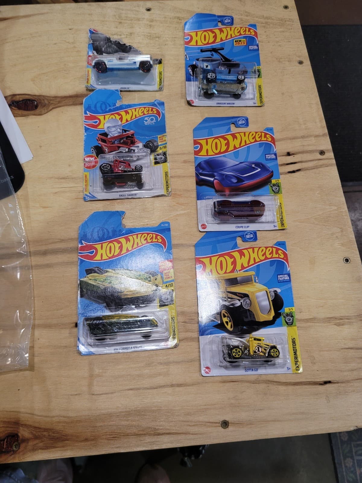 Hot Wheels Experimotors Lot – 6 Sealed Cars – Draggin' Wagon, Coupe Clip, Skull - Thumbnail 7