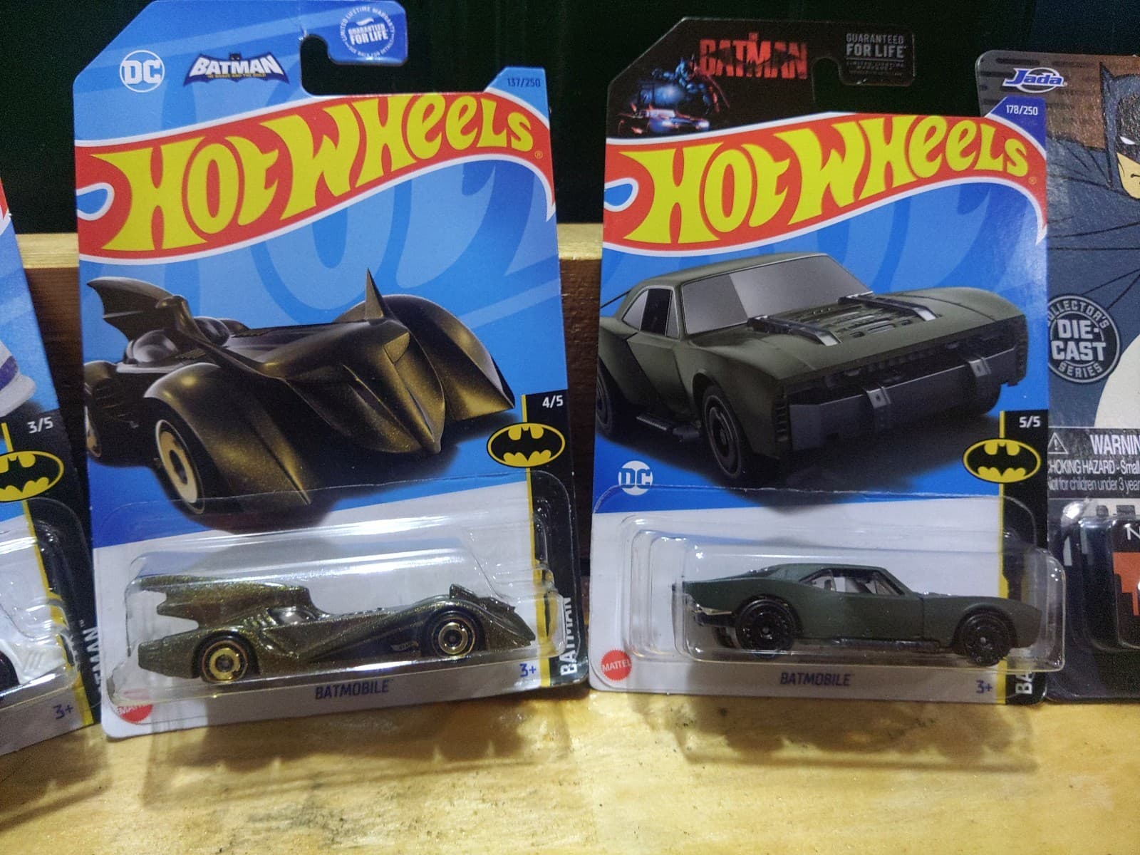 Hot Wheels Batman Batmobile Collection – 5 Sealed Cars + Jada Nano Batman Set - Thumbnail 3