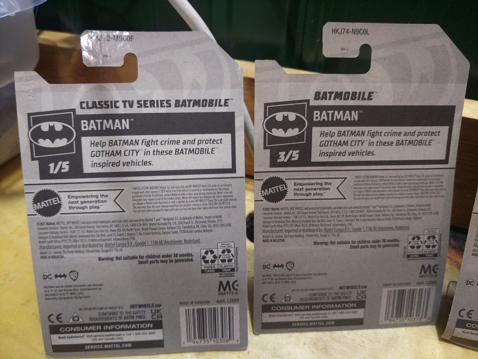 Hot Wheels Batman Batmobile Collection – 5 Sealed Cars + Jada Nano Batman Set - Thumbnail 5
