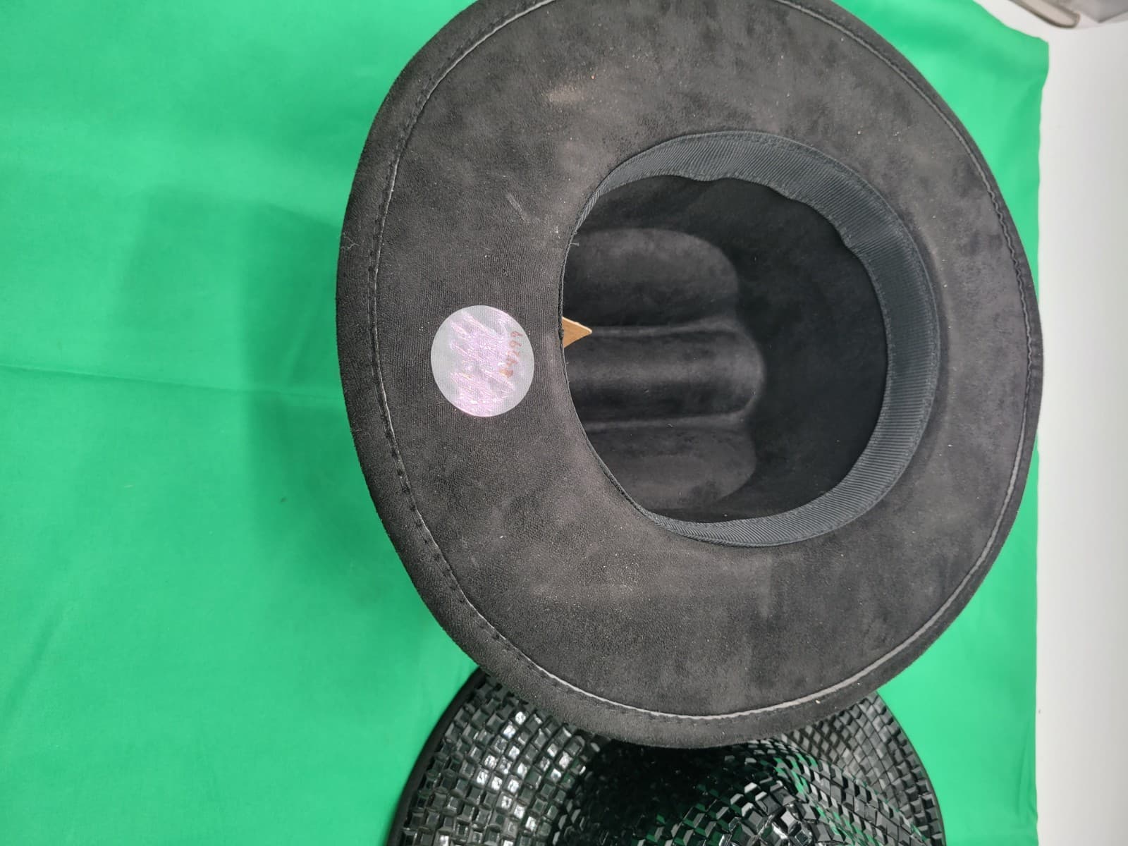 New Black Reflective Disco Cowboy Hats Lot of 2 Mirror Tile Party Costume Caps - Thumbnail 2
