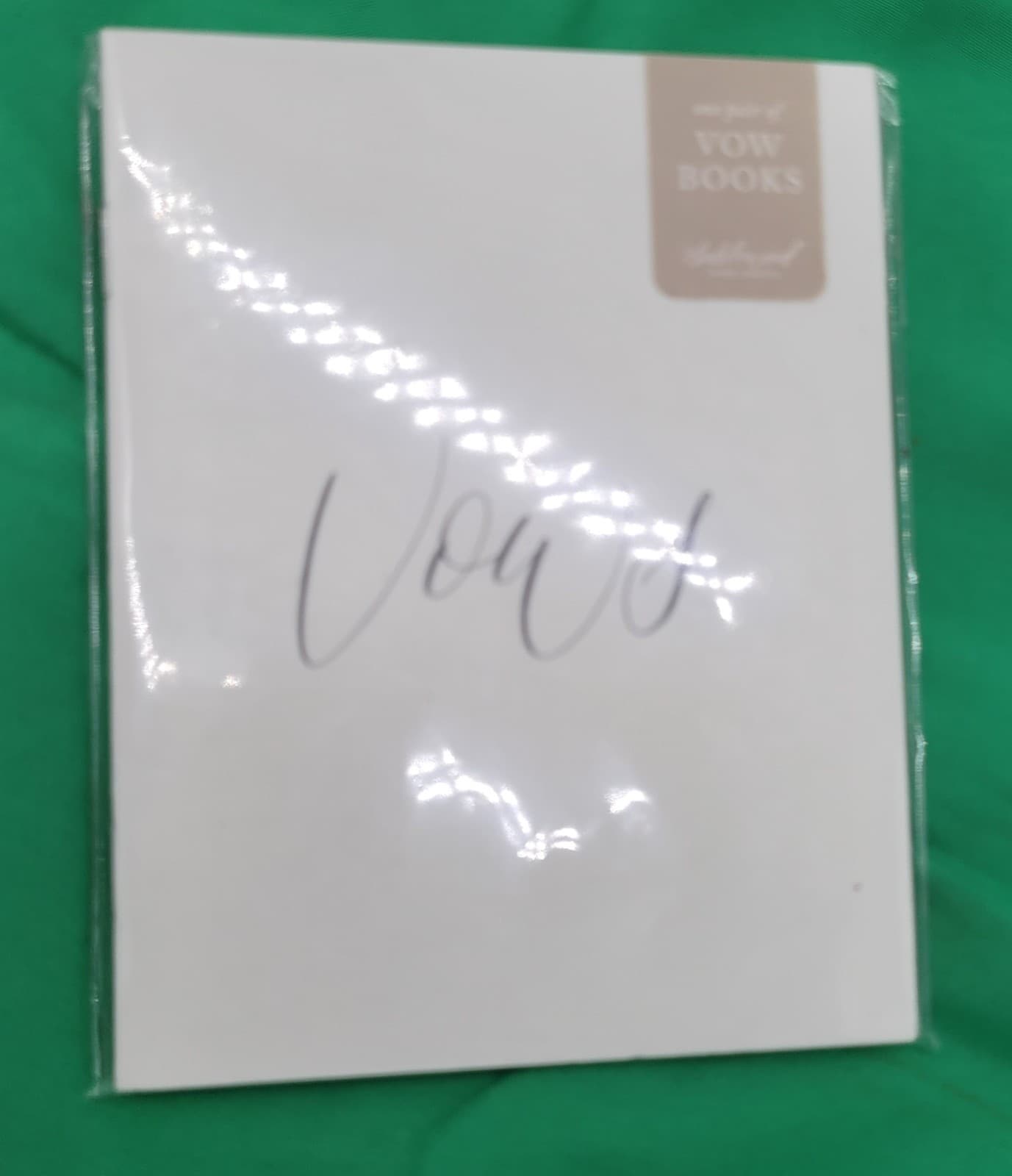 Set of 4 “Vows” White Decorative Coffee Table Books Faux Display Books New - Thumbnail 3