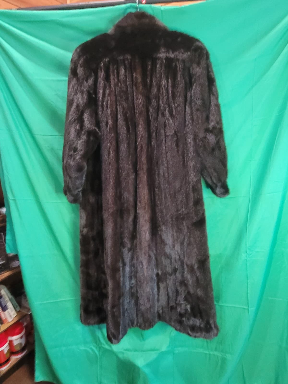 Vintage Genuine Mink Fur Coat – Full Length Dark Brown Women's Coat - Thumbnail 9