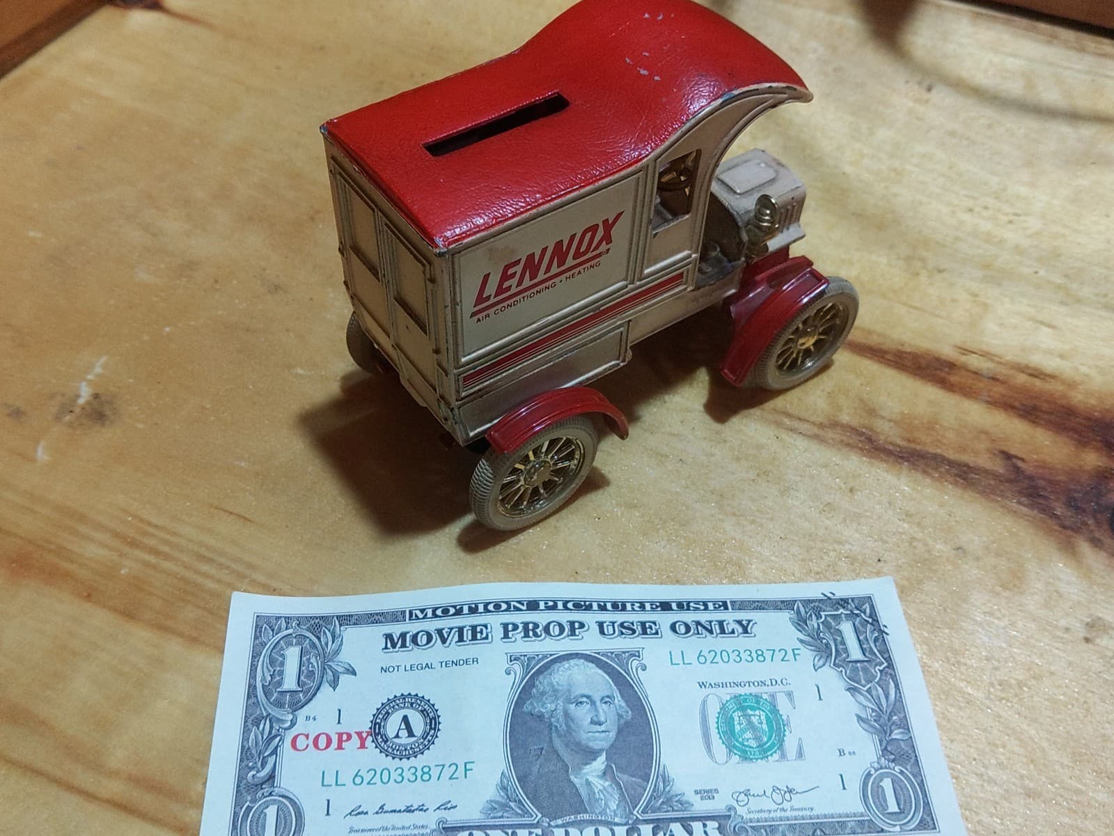 Two Vintage Die-Cast Metal Coin Banks - Thumbnail 2
