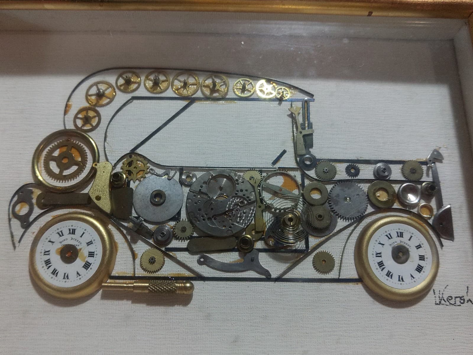 Vintage Horological Collage Depicting a 1915 Chevrolet Series 490 - Thumbnail 3
