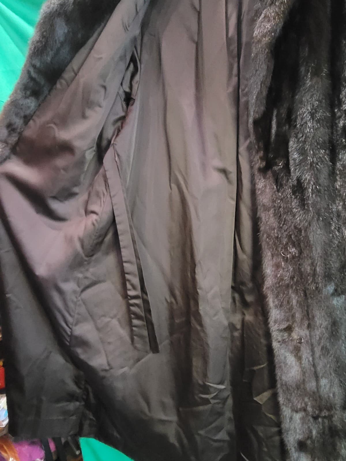 Vintage Genuine Mink Fur Coat – Full Length Dark Brown Women's Coat - Thumbnail 8