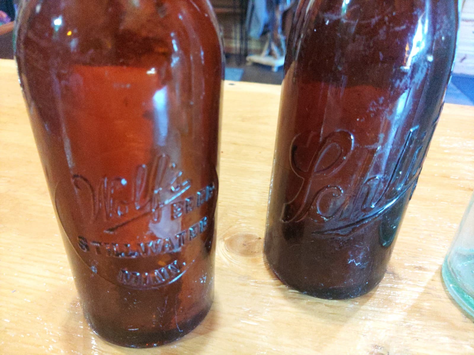 Vintage Embossed Glass Bottle Lot – Schlitz, St. Paul Brewing & Stillwater Soda - Thumbnail 2