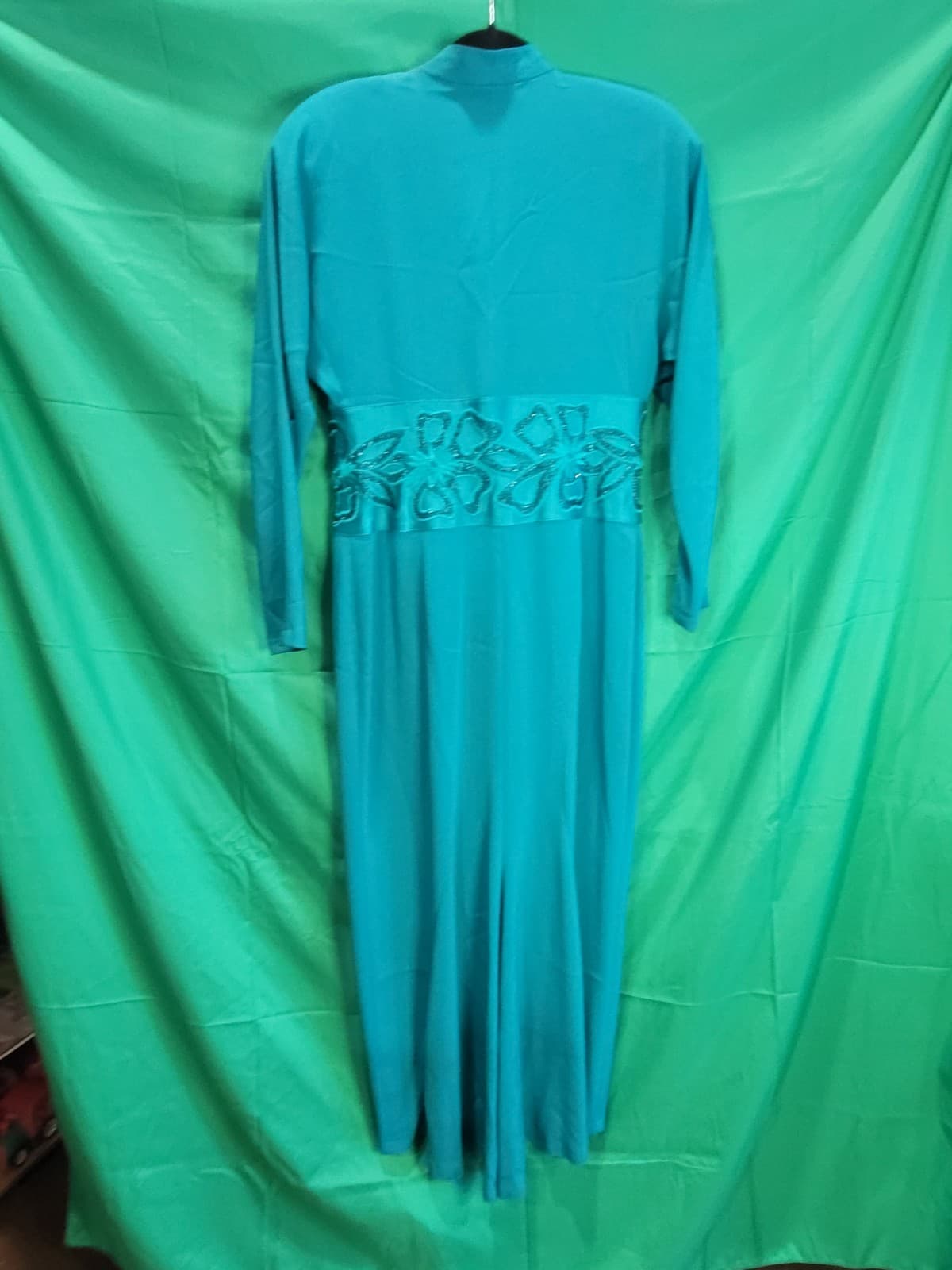 Daymor Couture by Claude Ferreira Teal Formal Dress – Size 12 - Thumbnail 4