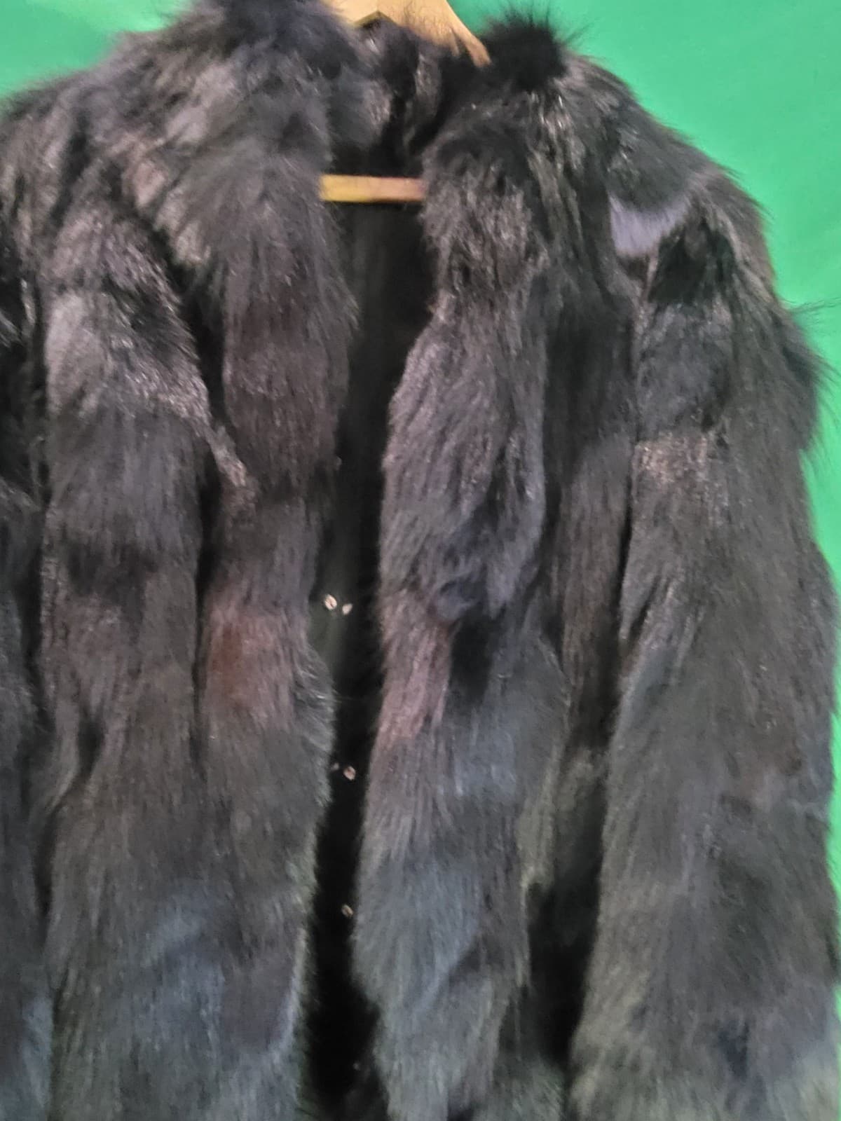 Vintage Genuine Black Fox Fur Coat – Kosman Ali Finland – Women's Luxury Fur - Thumbnail 2