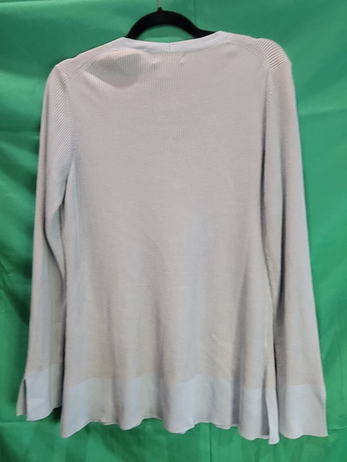NWT Barry Bricken Light Blue Ribbed Open Front Cardigan Sweater – Women's Large - Thumbnail 5