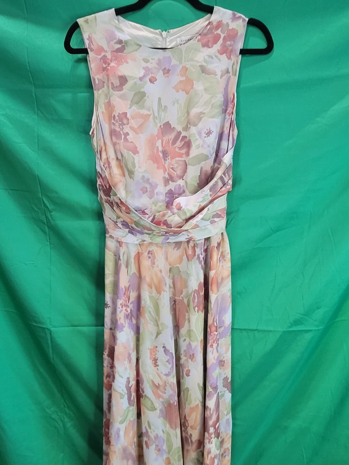 Adrianna Papell 100% Silk Floral Maxi Dress – Women's Size 10 - Thumbnail 2