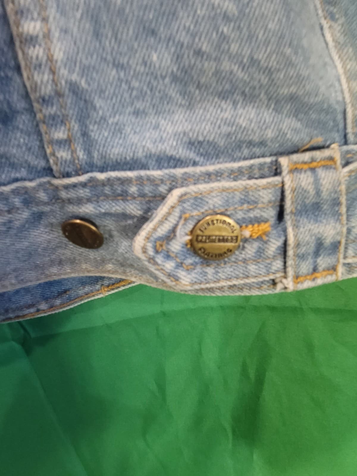 Vintage Palmetto's Light Wash Denim Jacket with Rhinestone - Thumbnail 5