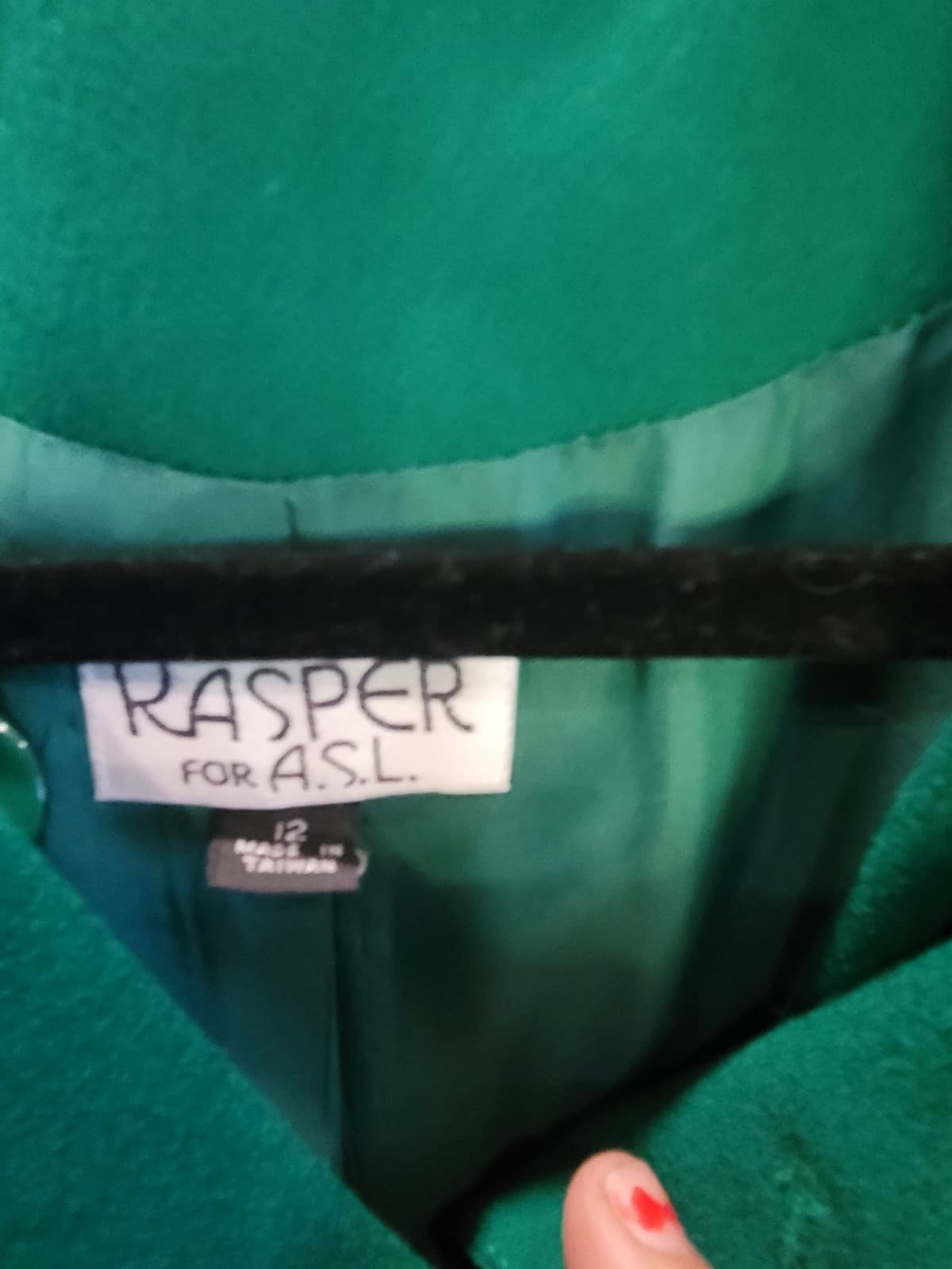 : Vintage Rasper for A.S.L. Emerald Green Double-Breasted Dress - Thumbnail 7