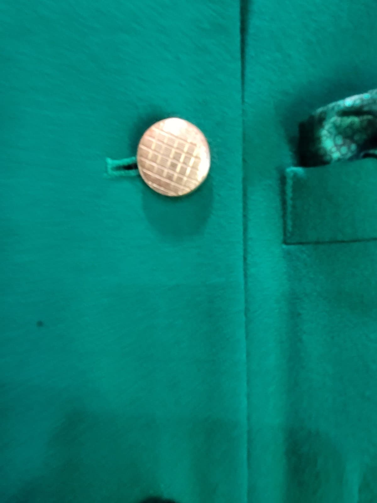 : Vintage Rasper for A.S.L. Emerald Green Double-Breasted Dress - Thumbnail 3