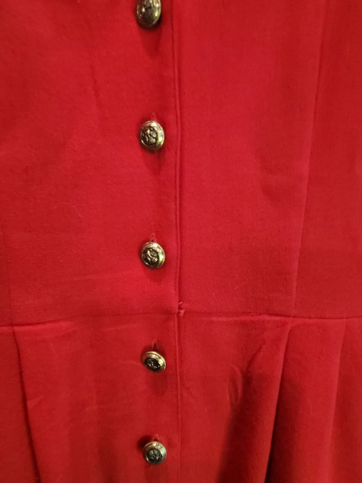 Vintage Kenar 100% Wool Button Front Dress – Women's Size 8 - Thumbnail 4