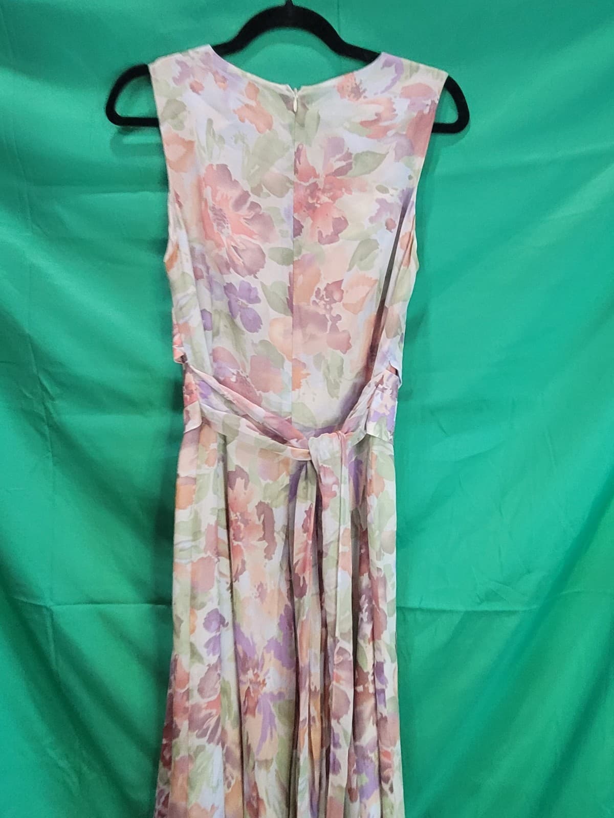 Adrianna Papell 100% Silk Floral Maxi Dress – Women's Size 10 - Thumbnail 5