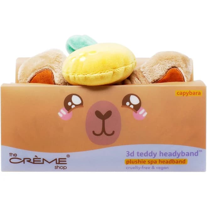 The Crme Shop Teddy Headyband | Spa Headband | Headband for Washing Face | Skincare Headbands | Soft & Fluffy Headbands for Women (Pink and Purple) - Thumbnail 8